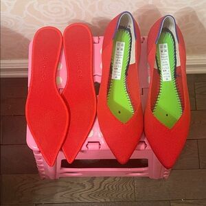 Rothy's Vibrant Red Pointed Flats